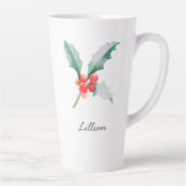 12月誕生月フラワーホリー カフェラテマグ (右)