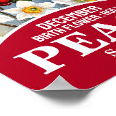 12月誕生月花クリスチャンウォールアート ポスター (角)