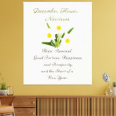 12月誕生月花水仙エレガント キャンバスプリント (インサイチュ (リビング))