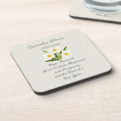 12月誕生月花水仙エレガント コースター (左側)
