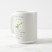 12月誕生月花水仙エレガント コーヒーマグカップ (正面左)