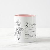 12月誕生月花水仙ミニマリスト マグカップ (中央)