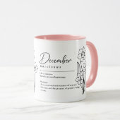 12月誕生月花水仙ミニマリスト マグカップ (正面右)