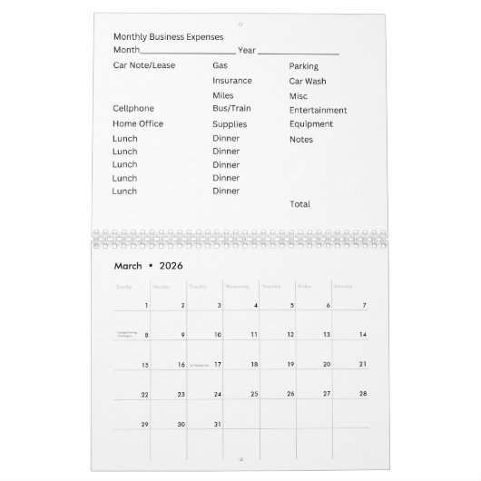 12月間カレンダー事業費表 カレンダー (3月 2026)