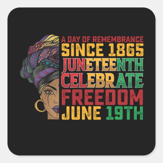 12月11日の記憶の黒い自由 スクエアシール (正面)