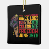 12月11日の記憶の黒い自由 セラミックオーナメント (左)