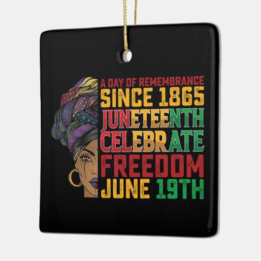 12月11日の記憶の黒い自由 セラミックオーナメント (左)