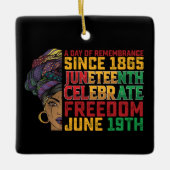 12月11日の記憶の黒い自由 セラミックオーナメント (正面)