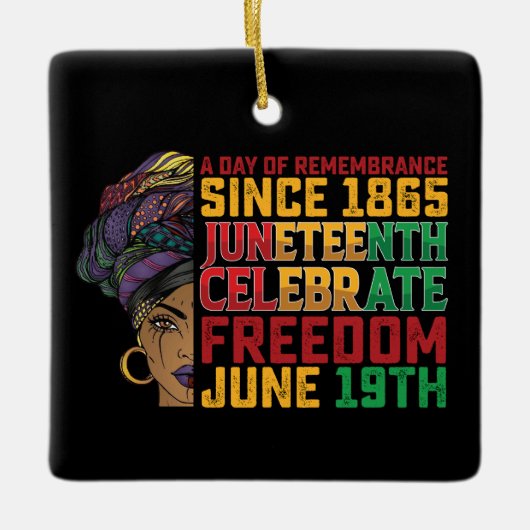 12月11日の記憶の黒い自由 セラミックオーナメント (正面)