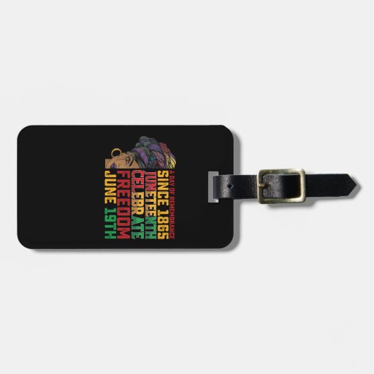 12月11日の記憶の黒い自由 ラゲッジタグ (正面横)