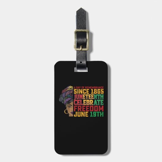 12月11日の記憶の黒い自由 ラゲッジタグ (正面縦)