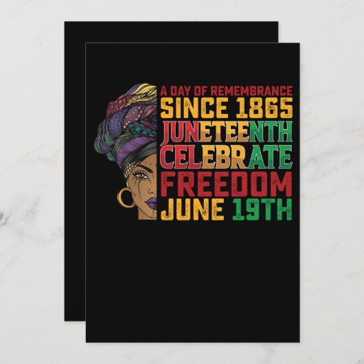 12月11日の記憶の黒い自由 招待状 (正面/裏面)