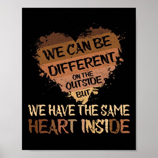 12月11日の黒い履歴月B内の同じハート ポスター (正面)