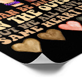 12月11日の黒い履歴月W内の同じハート ポスター (角)