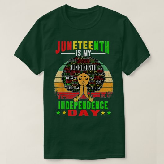 12月11日は私の独立の日ブラックウィメンズ4th tシャツ (デザイン正面)