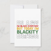 12月11日は黒だが、今日は黒 サンキューカード (正面)