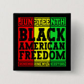 12月11日ブラックアメリカン自由の記憶クール 缶バッジ (正面)