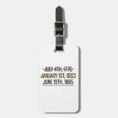 12月11日ブラック・ヒストリー ラゲッジタグ (正面縦)