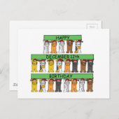 12月12誕生日猫漫画 ポストカード (正面/裏面)