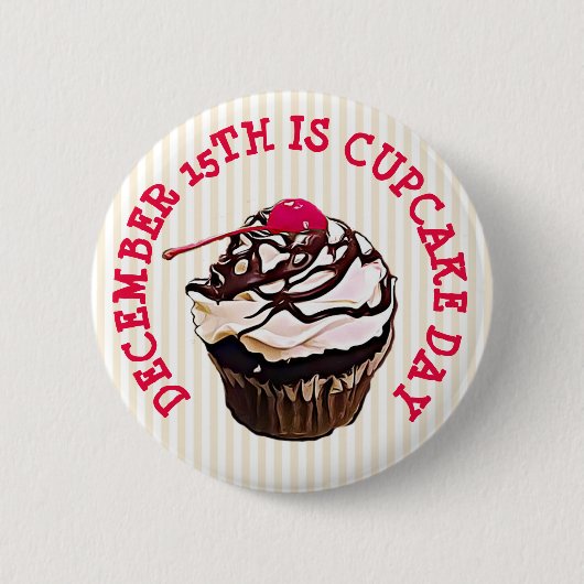 12月15日はカップケーキの日 バッジ (正面)