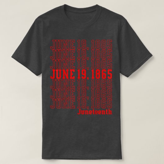 12月19日の自由の日の解放の日6月19日 Tシャツ (デザイン正面)