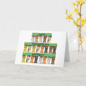 12月19誕生日かわいい猫たち カード (黄色い花)