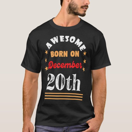 12月20誕生日素晴らし12生まれ日20日 Tシャツ (正面)