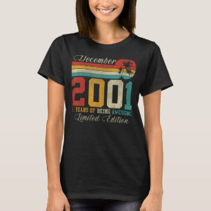 12月21日旧ヴィンテージ2001 21誕生日 Tシャツ