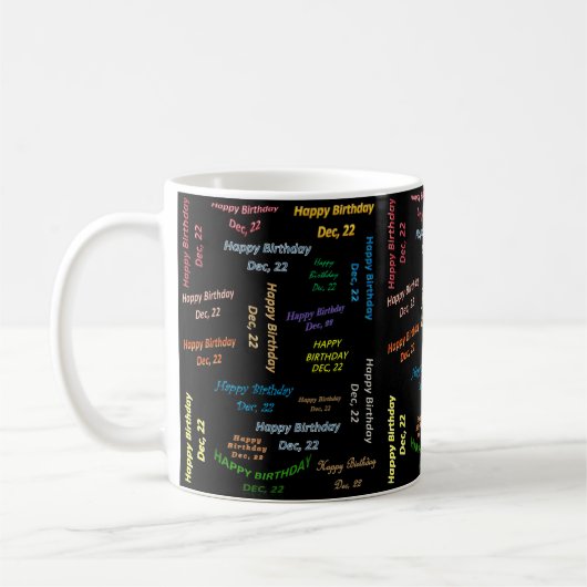 12月22日 誕生日マグカップ コーヒーマグカップ (左)