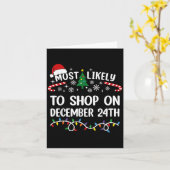 12月24日に買い物をする可能性が最も高い クリスマスにマッチ カード (黄色い花)