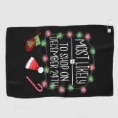12月24日のおもしろい・クリスマスに買い物をする可能性が最も高い ゴルフタオル (横)