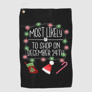 12月24日のおもしろい・クリスマスに買い物をする可能性が最も高い ゴルフタオル