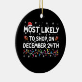 12月24日のクリスマスに買い物をする可能性が高い セラミックオーナメント (右)