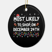 12月24日のクリスマスに買い物をする可能性が高い セラミックオーナメント (左)