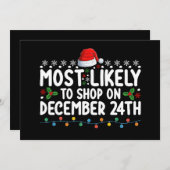 12月24日のクリスマスファムで買い物をする可能性が高い 招待状 (正面/裏面)