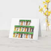 12月24日クリスマスイブ誕生日おもしろい猫 カード (黄色い花)