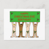 12月24日誕生日漫画の男性 ポストカード (正面)