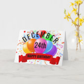 12月24日 誕生日 カード (黄色い花)