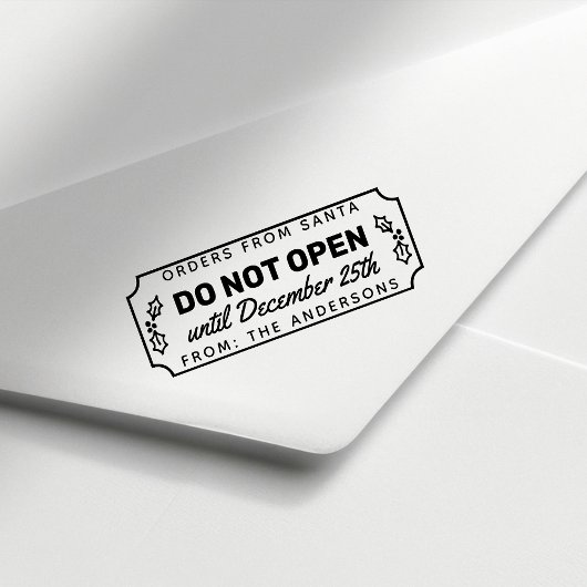 12月25日のクリスマスまで開かない セルフインキングスタンプ