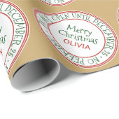 12月25日のクリスマスまで開かない ラッピングペーパー (ロールコーナー)