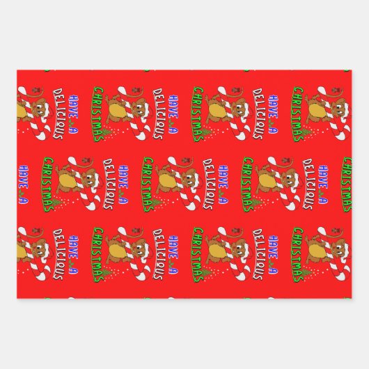 12月25日のクリスマスを過ごす ラッピングペーパーシート (正面)