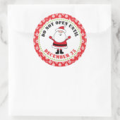 12月25日のクリスマスシールまで開かない ラウンドシール (バッグ)