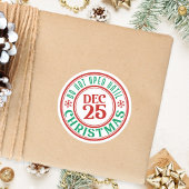 12月25日のクリスマス前に開かない ラウンドシール