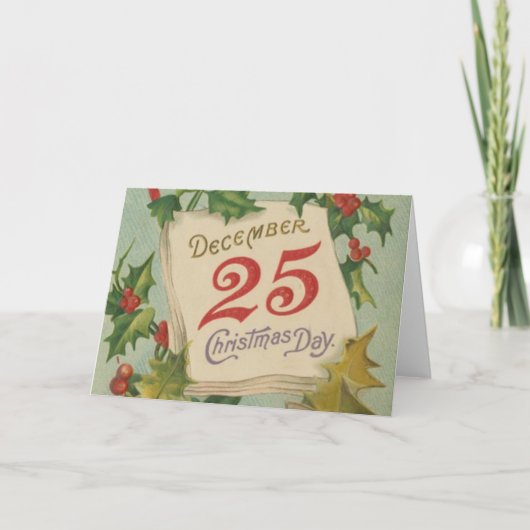 12月25日のクリスマス シーズンカード (正面)