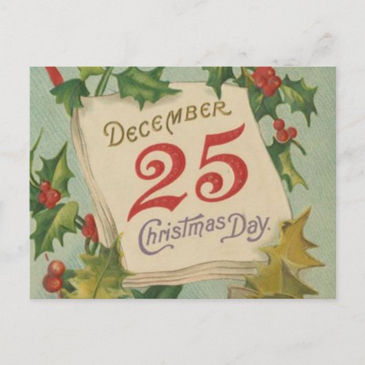 12月25日のクリスマス シーズンポストカード (正面)