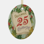 12月25日のクリスマス セラミックオーナメント (右)