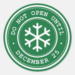 12月25日のグリーンクリスマスギフトまで開かない ラウンドシール