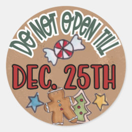 12月25日のステッカーまで開かない ラウンドシール