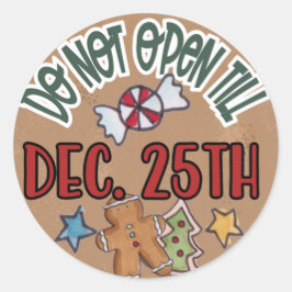 12月25日のステッカーまで開かない ラウンドシール