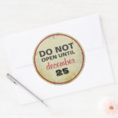 12月25日のラウンドギフトシールまで開かない ラウンドシール (封筒)